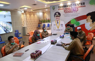  Bahas Penanganan Covid-19, Pemkab Siak Ikuti Rakor dengan KPK Wilayah Riau